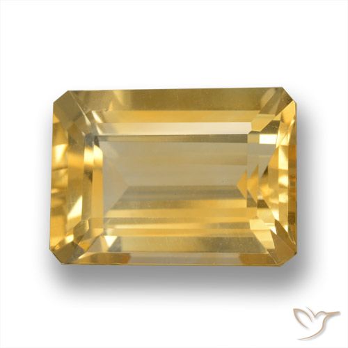 7.29ct Natürlicher Golden Citrin, Smaragdschliff, VVS-VS