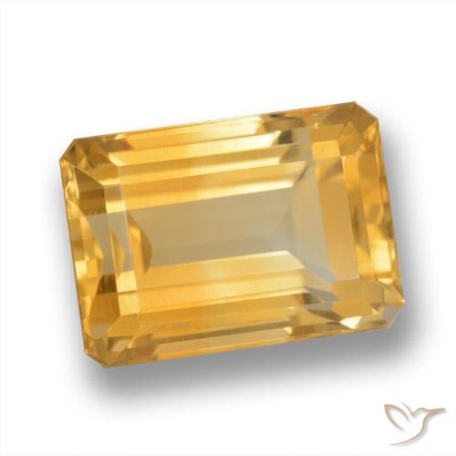 9,17 ctw natürlicher Mittel-Helles Orange-Gold Citrin, Oktagonschliff, VVS-VS