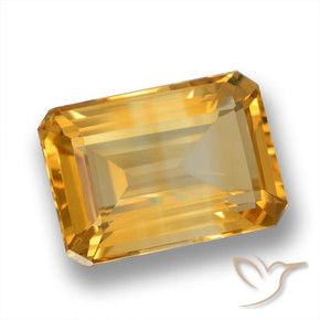 9,17 ctw natürlicher Mittel-Helles Orange-Gold Citrin, Oktagonschliff, VVS-VS