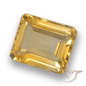 9,17 ctw natürlicher Mittel-Dunkelgold Citrin, Oktagonschliff, VVS
