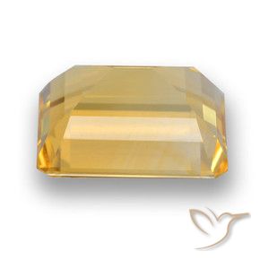9,17 ctw natürlicher Mittel-Dunkelgold Citrin, Oktagonschliff, VVS