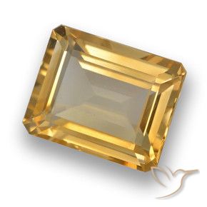 9,17 ctw natürlicher Mittel-Dunkelgold Citrin, Oktagonschliff, VVS-VS