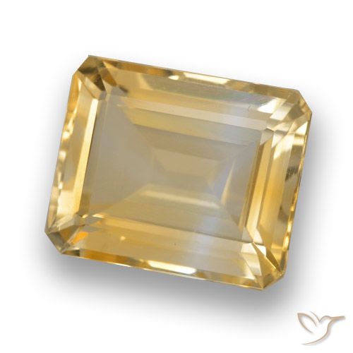 4.15ct Natürlicher Golden Citrin, Smaragdschliff, VVS
