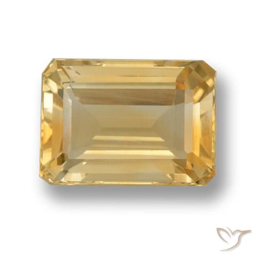 7.85ct Natürlicher Golden Citrin, Smaragdschliff, VVS-VS