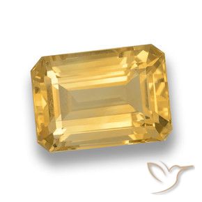 9,17 ctw natürlicher Mittleres Gold Citrin, Oktagonschliff, VVS-VS