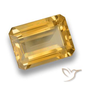 9,17 ctw natürlicher Dunkelgolden Citrin, Oktagonschliff, VVS-VS