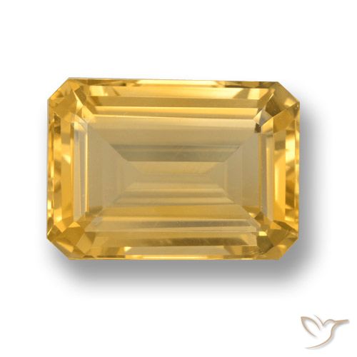 7.52ct Natürlicher Mittleres Gold Citrin, Smaragdschliff, VVS