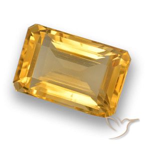 9,17 ctw natürlicher gold-orange Citrin, Oktagonschliff, VVS-VS