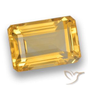 9,17 ctw natürlicher Mittelgold Citrin, Oktagonschliff, VVS