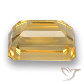 9,17 ctw natürlicher Mittelgold Citrin, Oktagonschliff, VVS