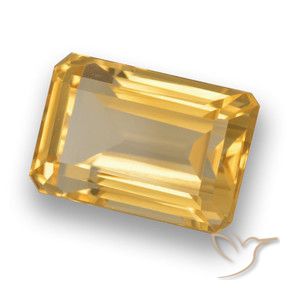 9,17 ctw natürlicher gold-orange Citrin, Oktagonschliff, VVS-VS