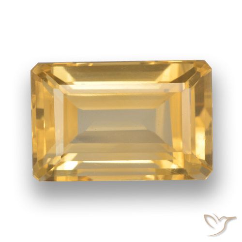 4.53ct Natürlicher Hellorange-Gold Citrin, Smaragdschliff, VVS-VS