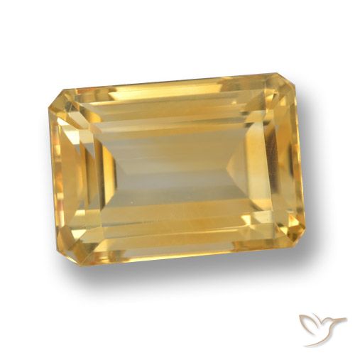 8.66ct Natürlicher Golden Citrin, Smaragdschliff, VVS