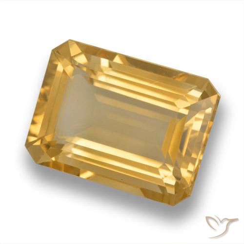 9,17 ctw natürlicher gold-orange Citrin, Oktagonschliff, VVS