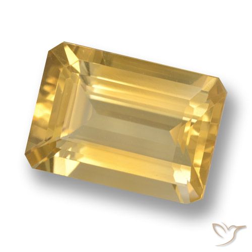 6.24ct Natürlicher Mittleres Gold Citrin, Smaragdschliff, VVS-VS