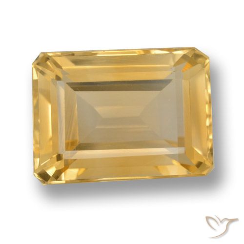7.98ct Natürlicher Orange-Gold Citrin, Smaragdschliff, VVS