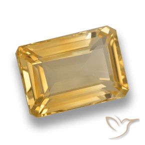 9,17 ctw natürlicher gold-orange Citrin, Oktagonschliff, VVS