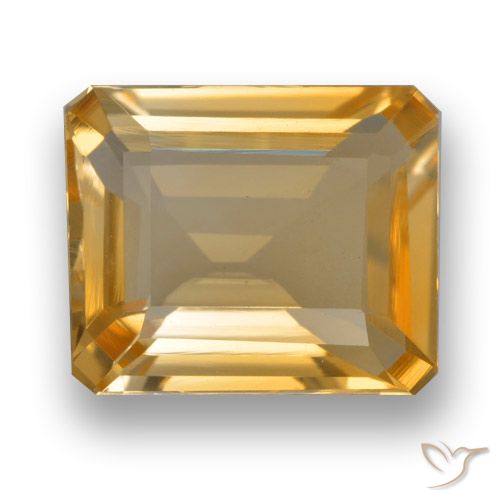 3.46ct Natürlicher Orange-Gold Citrin, Smaragdschliff, VVS