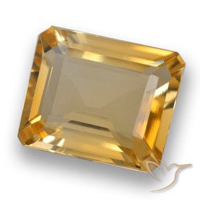 9,17 ctw natürlicher Orange-Gold Citrin, Oktagonschliff, VVS