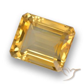 9,17 ctw natürlicher Dunkelgolden Citrin, Oktagonschliff, VVS