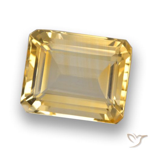 4.55ct Natürlicher Mittleres Gold Citrin, Smaragdschliff, VVS