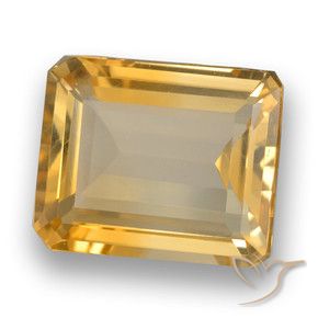 9,17 ctw natürlicher Mittel-Dunkelgold Citrin, Oktagonschliff, VVS