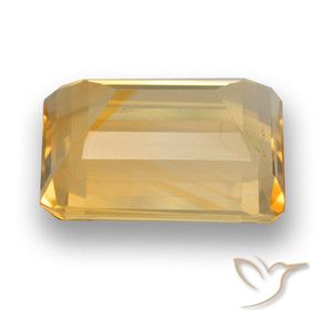 9,17 ctw natürlicher Mittel-Dunkelgold Citrin, Oktagonschliff, VVS