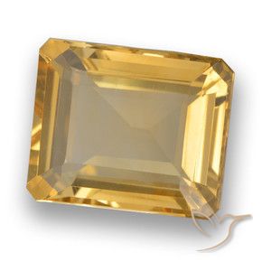9,17 ctw natürlicher Tiefes Goldorange Citrin, Oktagonschliff, VVS-VS