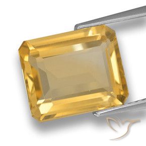 9,17 ctw natürlicher Mittleres Gold Citrin, Oktagonschliff, VVS-VS