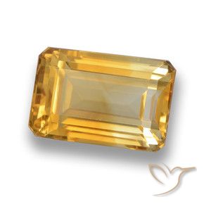 9,17 ctw natürlicher Orange-Gold Citrin, Oktagonschliff, VVS