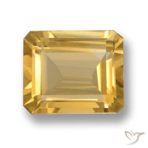 5.12ct Natürlicher gold-orange Citrin, Kissen, VS