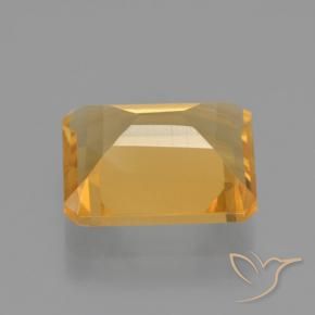 9,17 ctw natürlicher Tiefes Goldorange Citrin, Oktagonschliff, VS