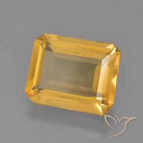 9,17 ctw natürlicher Tiefes Goldorange Citrin, Oktagonschliff, VS