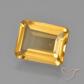 9,17 ctw natürlicher Tiefes Goldorange Citrin, Oktagonschliff, VS