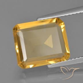 9,17 ctw natürlicher Mittelgold Citrin, Oktagonschliff, VVS-VS