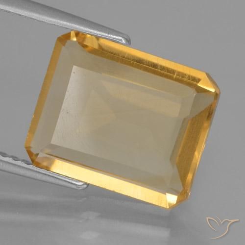 9,17 ctw natürlicher Mittel-Helles Orange-Gold Citrin, Oktagonschliff, VS