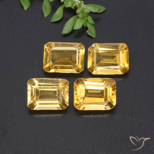 5.33 ct natürliche Golden Citrin-Edelsteine, Oktagonschliff, VVS-VS