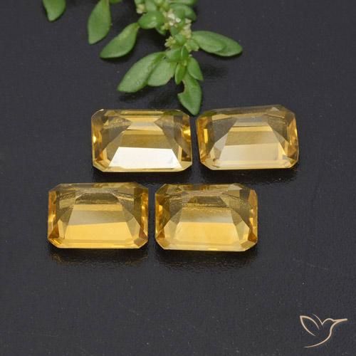 5.33 ct natürliche Golden Citrin-Edelsteine, Oktagonschliff, VVS-VS