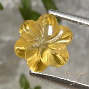 9,17 ctw natürlicher Golden Citrin, Blumen-Schliff, Transparent