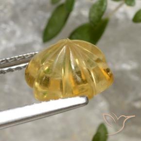 9,17 ctw natürlicher Golden Citrin, Blumen-Schliff, Transparent