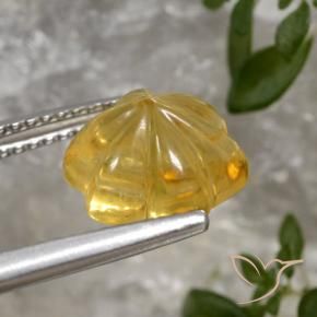 9,17 ctw natürlicher Mittleres Gold Citrin, Blumen-Schliff, Transparent