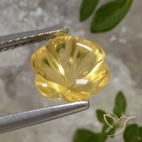 9,17 ctw natürlicher Golden Citrin, Blumen-Schliff, Transparent