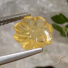 9,17 ctw natürlicher Mittleres Gold Citrin, Blumen-Schliff, Transparent