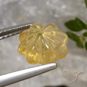 9,17 ctw natürlicher Mittleres Gold Citrin, Blumen-Schliff, Transparent