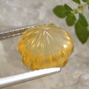 9,17 ctw natürlicher Mittleres Gold Citrin, Blumen-Schliff, Transparent