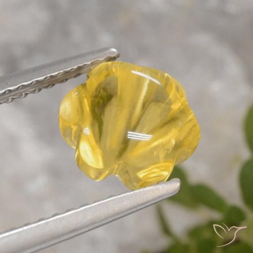 9,17 ctw natürlicher Toskana Gelb Citrin, Blumen-Schliff, Transparent