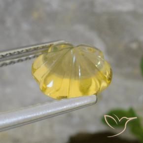 9,17 ctw natürlicher Hell Gold Citrin, Blumen-Schliff, Transparent
