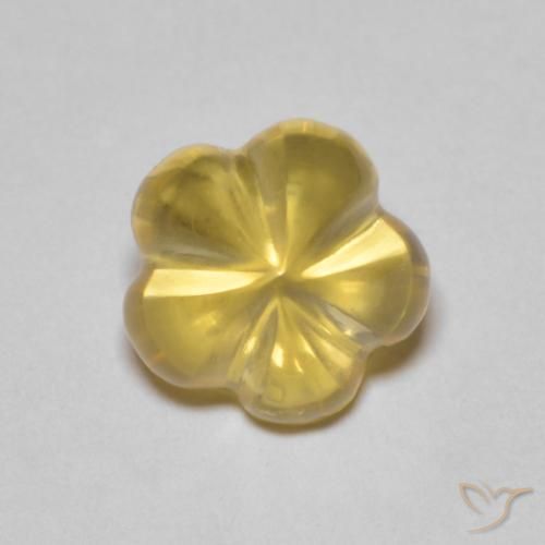 2.34ct Natürlicher gold-orange Citrin, Blumen-Schliff, Transparent