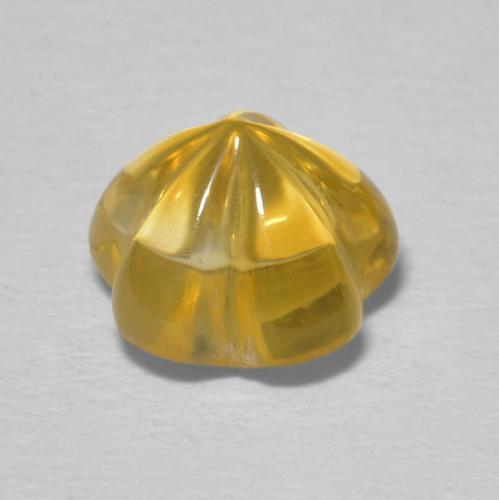 9,17 ctw natürlicher Top-Gold Citrin, Blumen-Schliff, Transparent