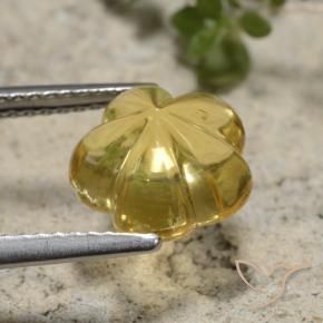 9,17 ctw natürlicher Golden Citrin, Blumen-Schliff, Transparent
